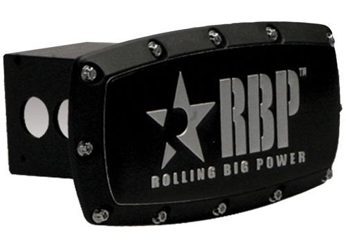 RBP Black Powdercoated Hitch Cover - Click Image to Close